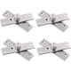 thumbnail image 1 of Bisagras de pivote de puerta de rotación oculta de 360 ​​​​grados Bisagra de pivote de 4 piezas para puerta Bisagra de acero inoxidable engrosada Bisagra de puerta inferior superior de madera para vi, 1 of 5