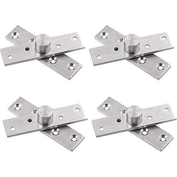 Bisagras de pivote de puerta de rotación oculta de 360 grados Bisagra de pivote de 4 piezas para puerta Bisagra de acero inoxidable engrosada Bisagra de puerta inferior superior de madera para vi