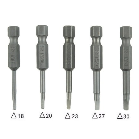 5 Pcs Magnetic Screwdriver Bits Triangle Head 1/4 Hex Shank TA1.8 TA2.0 TA2.3 TA2.7 TA3.0 Bit For Electric Screwdriver Tool