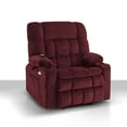 thumbnail image 3 of Oversized 27.2" Seat Width Dual Motor Power Recliner Lift Chair with Vibration and Heat for Height 5'7"-6'2", Infinite Position, 3 of 12