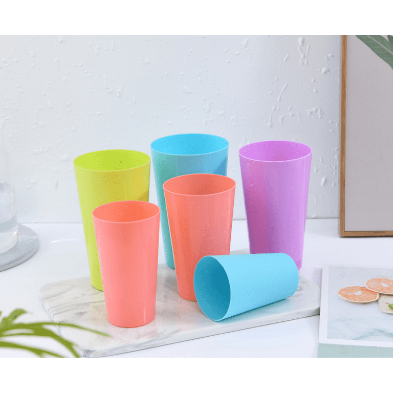 Chainplus Kids Cups - Set of 12 Kids Plastic Cups - 11 oz Kids Drinking  Cups -Plastic Cups Reusable - Dishwasher Safe - BPA-Free Cups for Kids 