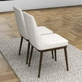thumbnail image 4 of Allora 19"Wood and Fabric Upholstered Dining Chair in Beige/Walnut (Set of 2), 4 of 8
