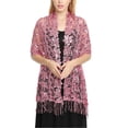 thumbnail image 2 of Qarigey Bufanda bordada Vestido de noche Mantón Moda Novia Dama de honor Brillo Lentejuelas Boda Capa Chales Ropa Envolturas Damas Ropa, zapatos y accesorios Miscelánea Rosado Por encima de 175cm, 2 of 5