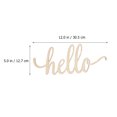 thumbnail image 2 of Tineasur Hello Script Sign Wood Wall Art Families Birthday Party 1Pack, 2 of 6
