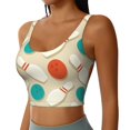 thumbnail image 2 of Balery Vintage Bowling Pattern Racerback Sports Bras for Women - Padded Seamless High Impact Support for Yoga Gym Workout Fitness-Medium, 2 of 8