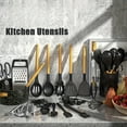 thumbnail image 2 of Kitchen Utensils Set - 35pcs Silicone Cooking Utensils with Rack, Heat Resistant Kitchen Utensils Shovel Set, Suitable for Non-Stick Pans, Available in Various Colors Wooden Handle Kitchen Tools Set, 2 of 13