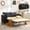 Black, variant on 65" Pull Out Sofa Bed with USB Charging, Chenille Loveseat, Memory Foam Mattress