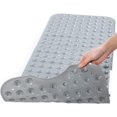 thumbnail image 1 of Bathtub Mats for Shower Tub Extra Long Non Slip Bath Mat, 39 x 16 Inch Shower Mat with Drain Holes and Suction Cups, Bath Tub Mat for Bathroom with Machine Washable (Opaque Gray), 1 of 5