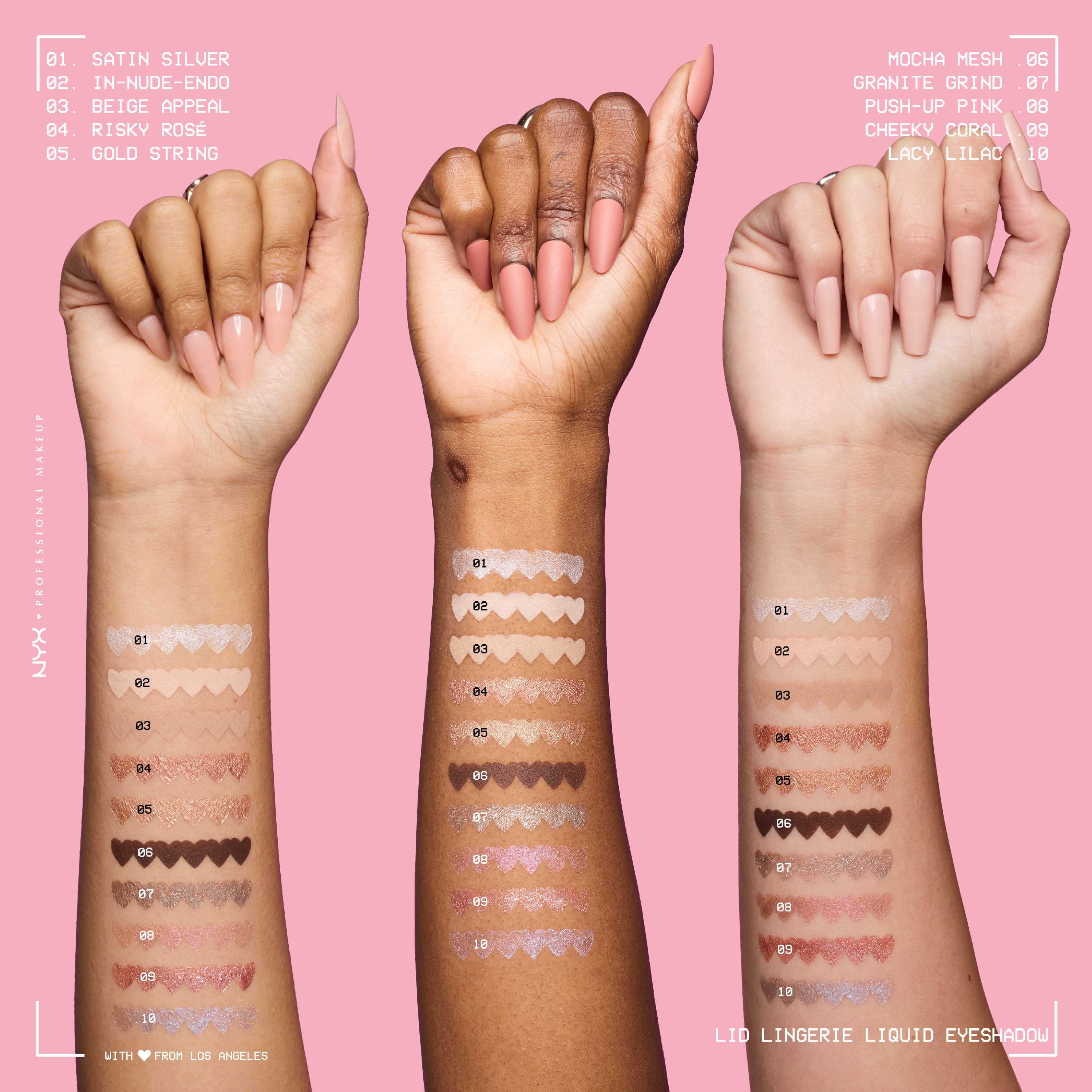 NYX Professional Makeup Lid Lingerie Liquid Eyeshadow And Cream Shimmer, In-Nude-Endo, 0.2 fl oz