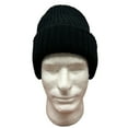 thumbnail image 4 of COUVER Unisex Blaze Chunky Cuffed Knit Roll Up Beanie Cap - 12'' 100% Acrylic Hat, Black, One Size, 1 Piece, 4 of 8