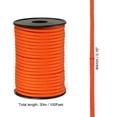 thumbnail image 2 of Uxcell 100FT 550 Paracord, 9 Strand Parachutes Cord Spool 4mm Survival Strong Rope String for Camping Hiking, Orange, 2 of 5