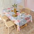 thumbnail image 3 of Pioneer Flower Floral Print Pattern Rectangle Tablecloth 60"x120",Waterproof Polyester Rectangle Table Cloth, Wipeable Spillproof Polyester Tablecloth for Dining, Camping, Indoor and Outdoor, 3 of 6