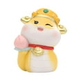 thumbnail image 3 of Shangren Cartoon Snake Statue Chinese New Year Snake Figurine Collectible Spring Festival Yellow, 3 of 8
