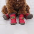 thumbnail image 2 of Warm Winter Little Pet Dog Boots Soft Anti-Slip Sole Paw Protectors Small Puppy Shoes 4PCS, 2 of 5