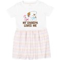 thumbnail image 3 of Inktastic My Grandpa Loves Me Girls Girls Toddler Dress, 3 of 5