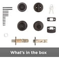 thumbnail image 6 of Kwikset Cove Entry Knob and Single Cylinder Deadbolt Combo Pack - Deadbolt Lock - 1 Pack, Bronze, 6 of 6