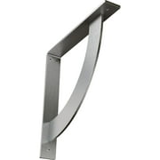 Ekena Millwork 2"W x 14"D x 14"H Bulwark Steel Bracket, Stainless Steel