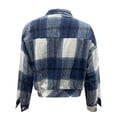 thumbnail image 6 of Women Autumn And Winter Casual Long Sleeved Plaid Coat Jacket Plaid Short Coat, 6 of 6