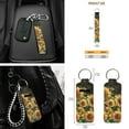 thumbnail image 7 of Yuyamidu Yellow Car Seat Cover 16 PCS Sunflower Steering Wheel Cover Seat Belt Pad Handbrake Cover Set Car Sunshade Rearview Mirror Cover Coasters Key Chain Fashion Auto Accessories, 7 of 7
