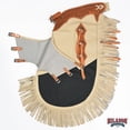 thumbnail image 6 of Hilason Bull Riding Chinks Chaps Pro Rodeo Western Smooth Leather Black & White, 6 of 6
