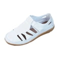 thumbnail image 2 of Purcolt Women's Summer Sandals Dressy Casual Closed Toe N On Slip Flats Breathable Hollow Out Ankle Strap Mary Jane for Walking, 2 of 7