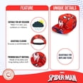 thumbnail image 2 of Gorra de béisbol Marvel Spiderman para niños, sombrero y gorra ajustada para niños, gorra de béisbol Spiderman de ala plana en diseño rojo, 2 of 5