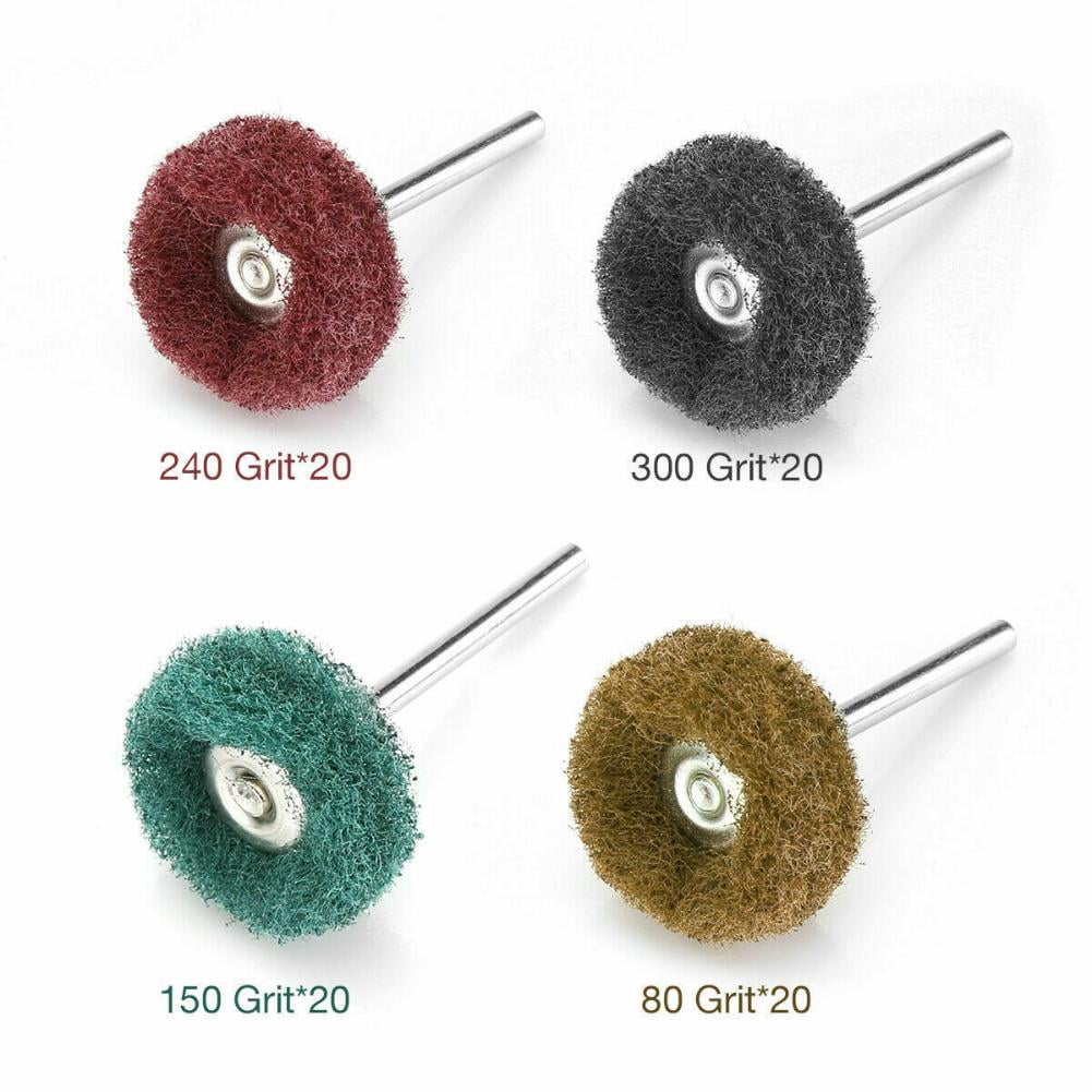 80PCS Abrasive Wheel Grinding Polishing Shank Craft Bits Accessories Kit For Dremel Rotary Tool