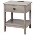 thumbnail image 5 of DecorTech Traditional Rectangular End Table with AC Power and USB Charging Ports, Grey, 5 of 10