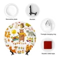 thumbnail image 4 of Bingfone Autumn Forest Animals Print Bone China Dinner Decorative Plates,Handmade Ceramic Dinner Plate with Stand for Home Club-10in, 4 of 6