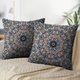 thumbnail image 3 of LALILO Throw Pillow Covers Colorful Tribal Ethnic Festive Floral Cushion Cover 18" x 18", 2 Pack, 3 of 6