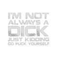 thumbnail image 2 of i'M NoT aLWaYS a D*CK t-shirt, 2 of 7
