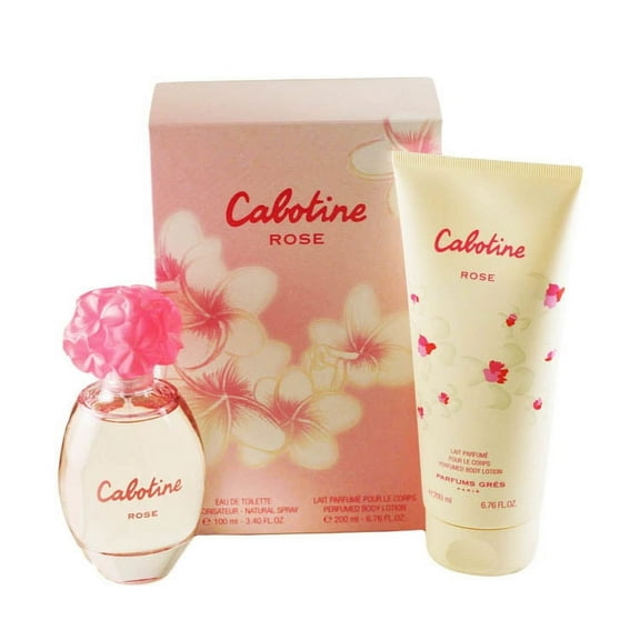 CABOTINE ROSE by Parfums Gres for Women 2 PC. GIFT SET ( EAU DE TOILETTE 3.4 oz   PERFUMED BODY LOTION 6.7 oz )