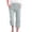 A-Light Gray449, variant on XIAONU Womens Cropped Pants Elastic Waist High Waist Capri Length Pants Soft Comfy Weekend Vacation Pants