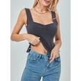 thumbnail image 3 of Canis Ladies' Solid Color Sleeveless Sling Tank Tops for Streetwear, 3 of 9