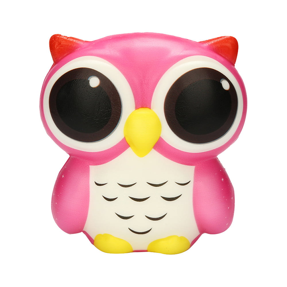 SUCS Toys Owl Squishy Rising Cartoon Cream Scented Stress Relief Toy Pink Elastic Environmentally PU - Walmart.com