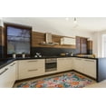 thumbnail image 3 of Linon Outdoor Washable Area Rug Collection, Ivory and Orange, 5' x 7', 3 of 8