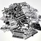 thumbnail image 2 of 50pcs Metal Stickers Waterproof Laptop Skate Fashion Graffiti Multicolor, 2 of 2