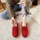 thumbnail image 4 of Zapatos de mujer de talla grande, zapatos de mamá con lazo, zapatos de mujer de otoño e invierno con suela suave, sin cordones, tacón plano, forro polar, zapatos cálidos para embarazadas, 4 of 6