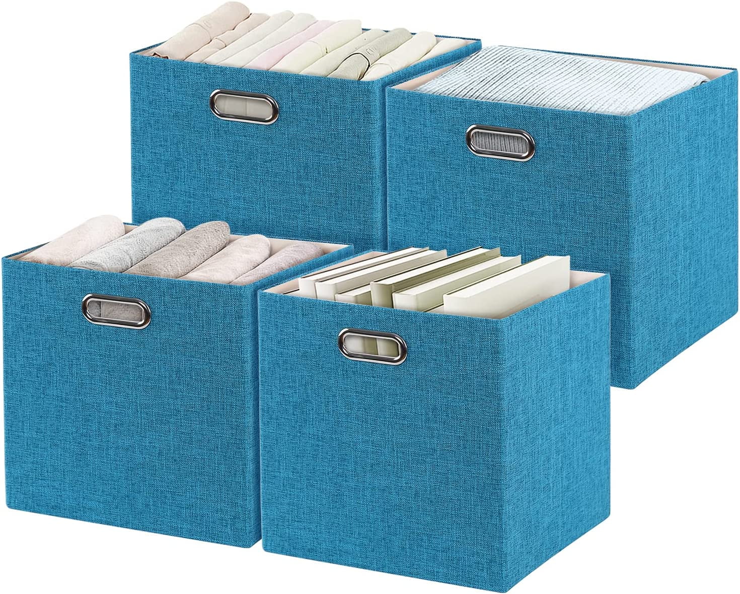 Storage Bins,13×13 Storage Cubes,Collapsible Fabric Storage Baskets Boxes Containers Drawers
