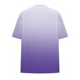 thumbnail image 6 of ZQUUVOU Women's Plus Size T-Shirt Round Neck Short Sleeved Topss Purple (2XL), 6 of 7