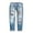 Light Blue, variant on Jeans for Women Trendy Distressed Football Print Patch Straight Denim Pants Loose Casual Womens Jeans Dark Gray XXXL
