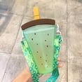 thumbnail image 5 of Cute Watermelon Straw Water Bottle Ice Cream Popsicle Cup With Shoulder Strap, 5 of 5