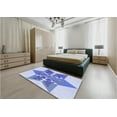 thumbnail image 4 of Ahgly Company Indoor Rectangle Patterned Heavenly Blue Area Rugs, 7' x 10', 4 of 6