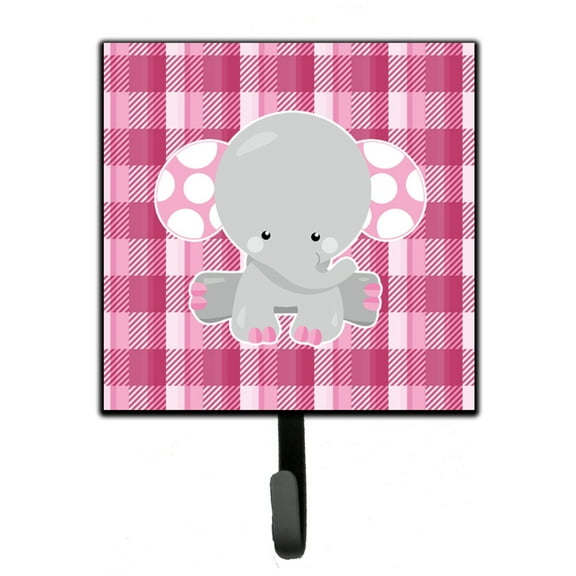 Elephant Pink Gingham Leash or Key Holder