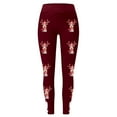 thumbnail image 4 of Arlun Women's Christmas Leggings Snowflake Printed Stretchy High Waisted Workout Pants Comfy Soft Tummy Control Sports Active Legging Tights 3 XL, 4 of 4