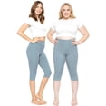thumbnail image 2 of Stretch Is Comfort Women's and Plus Ultra Flex High Waist Knee Length Leggings | Adult Small- 5x, 2 of 7