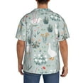 thumbnail image 3 of Yiaed Goose and Doodle Flowers Print Mens Casual Wrinkle Free Shirts Short Sleeve Button Down Summer Stretch Dress Shirt-X-Large, 3 of 5
