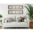 thumbnail image 4 of Kate and Laurel Brenham Rustic Windowpane Panel Wood and Metal Wall Plaques, Set of 2, Rustic Brown and Black, Chic Farmhouse Wall Decor, 4 of 7