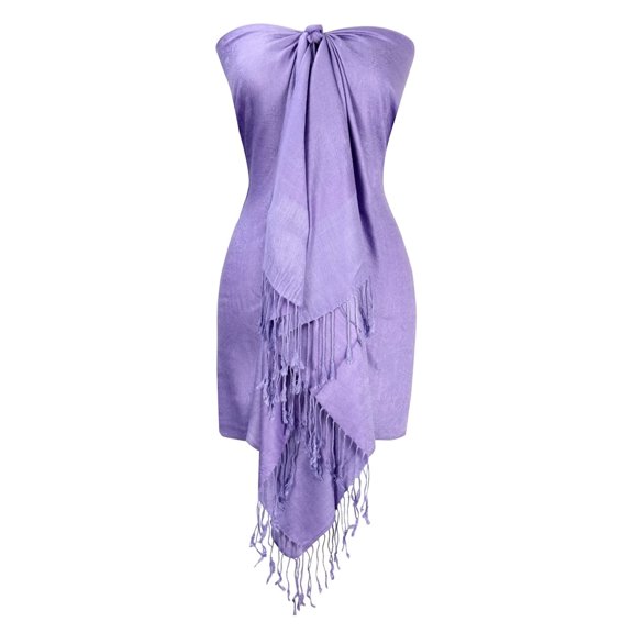 Womens Elegant Vintage Solid Jacquard Paisley Scarf Shawl Wrap