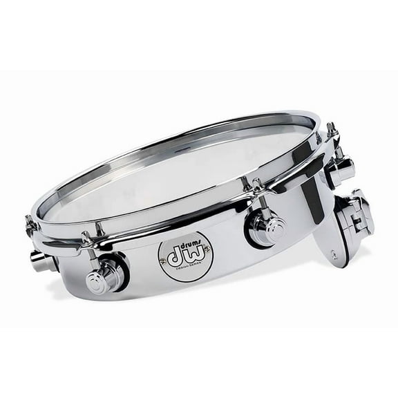 DW Design Series Piccolo Tom, 2.5x10, Chrome Over Steel w/Chrome Hardware